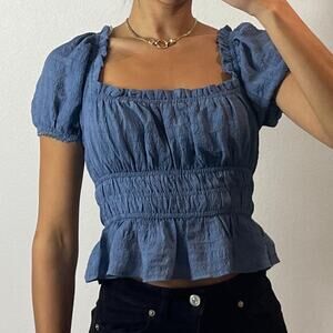 Blue Crop Top